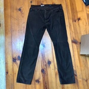 AG Adriano Goldschmied Brown Corderoy pants 36 x 34 great condition